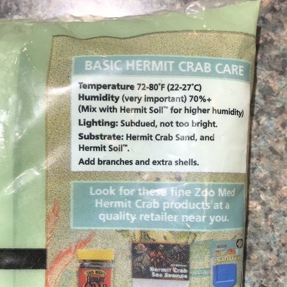 Hermit Crab Sand Zoo Med 2 lbs green.  All natural calcium carbonate substrate - Picture 7 of 8